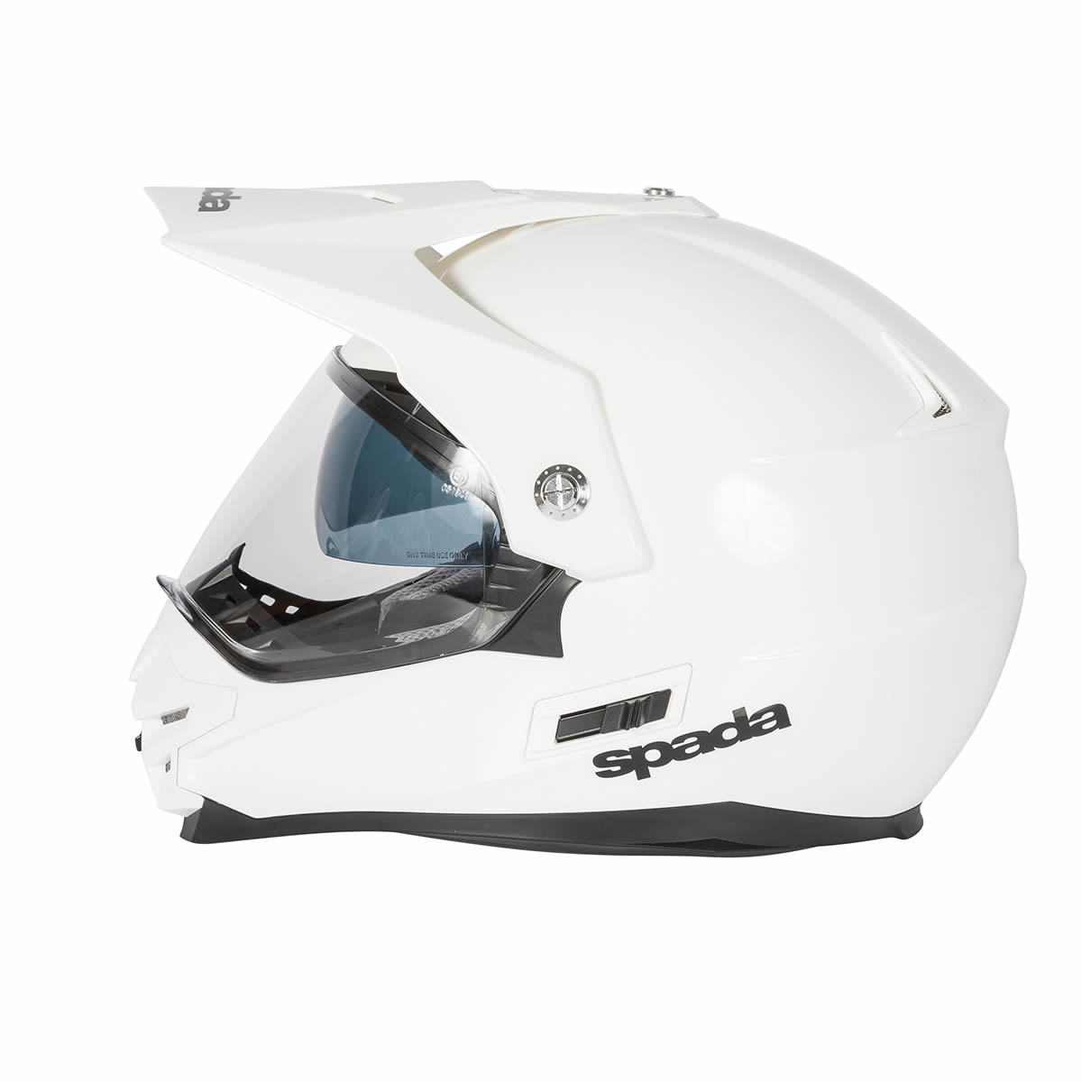 SPADA INTREPID WHITE ADVENTURE DS DUAL SPORT MOTORCYCLE MOTORBIKE BIKE HELMET - Picture 1 of 1