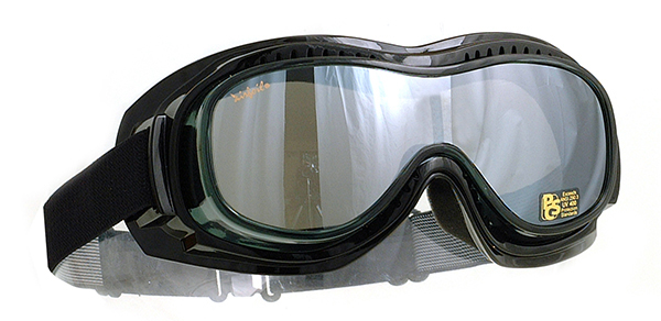 vintage motorcycle goggles over glasses